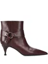 Premiata Leather Ankle Boots In Brown