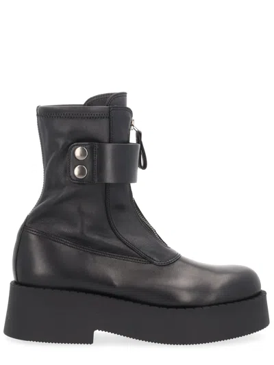 Premiata Leather Boot In Black