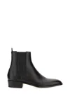 Premiata Leather Boot In Shiny Nero