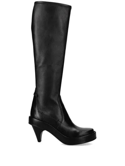 Premiata Leather Boots In Black