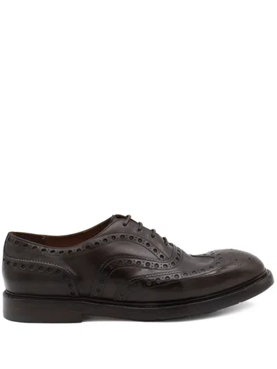 Premiata Black Lace Up Shoes In Chestnut Lav.