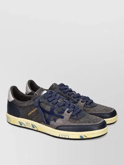 Premiata Leather Bskt Clay Lace-up Sneakers In Black
