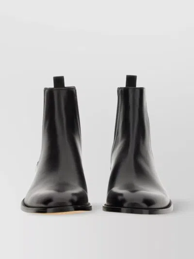 Premiata Leather Chelsea Boot Almond Toe In Black