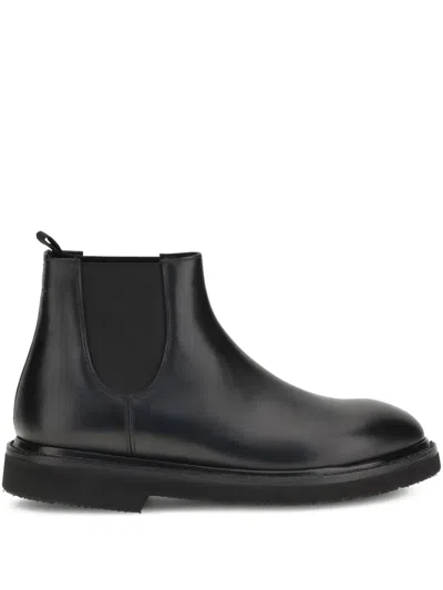 Premiata Leather Chelsea Boots In Black