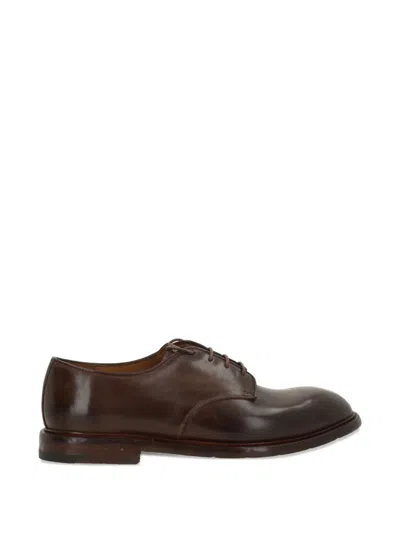 Premiata Leather Derby Shoes In Multi