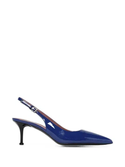 Premiata Leather Heeled Sandals In Blue