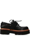 Premiata Leather Lace-up Shoes In Black