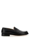 Premiata Round Toe Textured Finish Loafers In Black