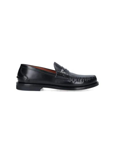 Premiata Leather Loafers In Black