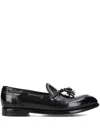 Premiata Loafers In Black Leather In Black