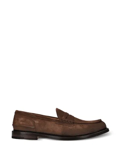 Premiata Leather Loafers In Brown