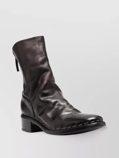 Premiata Leather Mid-calf Block Heel Boots