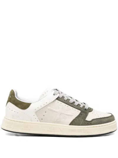 Premiata Leather Panelled Sneakers In Neutral