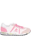 Premiata Leather-panelled Sneakers In Pink