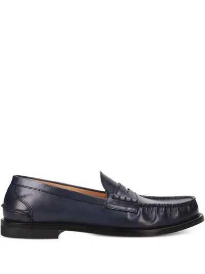 Premiata Leather Penny Loafers In Black