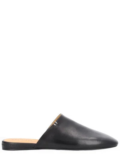 Premiata Polished Black Calfskin Pointed Sabot