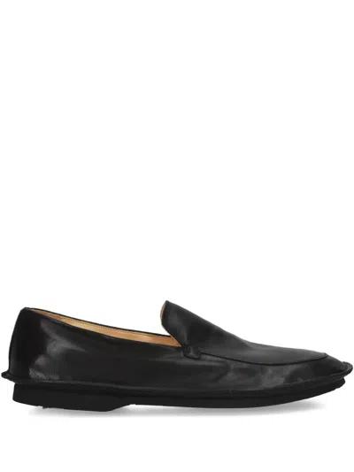 Premiata Slip-on Leather Loafers In Black