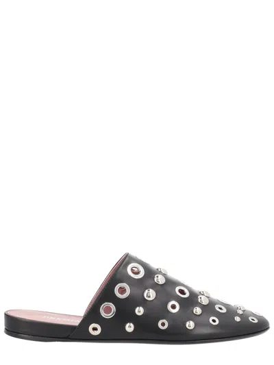 Premiata Leather Slipper With Studs In Black