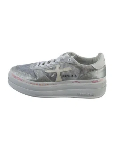 Pre-owned Premiata Leather Sneakers In Silver
