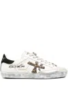 Premiata Leopard-motif Sneakers In White