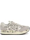 Premiata Leopard-print Suede Sneakers In Gray