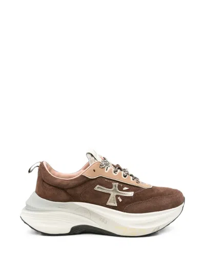 Premiata Leopard-print Suede Sneakers In Multi