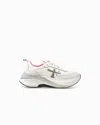 Premiata Light Leather And Mesh Sneakers In White