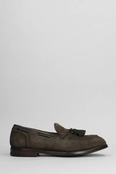 Premiata 32056 Suede Loafers In Green