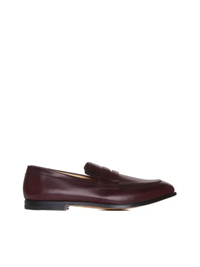 Premiata Almond Leather Loafers In Magenta