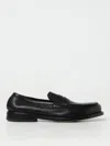 Premiata Strap Penny Loafers Round Toe Textured Finish In Black