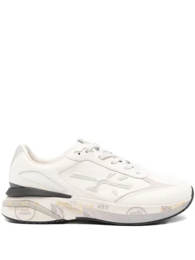 Premiata Logo-appliqué Sneakers In White