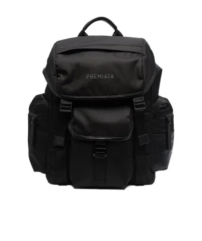 Premiata Logo Backpack In Black