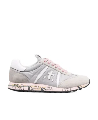 Premiata Logo Casual Shoes In Gray