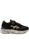Premiata Logo-charm Sneakers In Black
