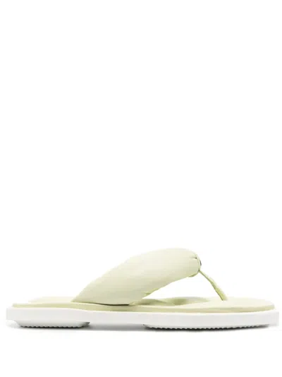 Premiata Logo-detail Padded Sandals In Green