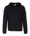 Premiata Hooded Sweater With Crewneck And Ribbed Cuffs In Black