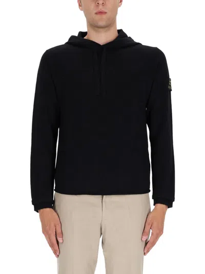 Premiata Virgin Wool Hooded Sweater In Animal Print