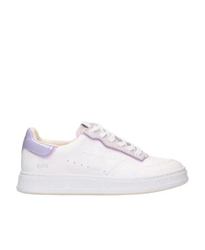 Premiata Logo Lace Up Sneakers In White