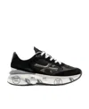 Premiata Logo Low-cut Casual Shoes In Black