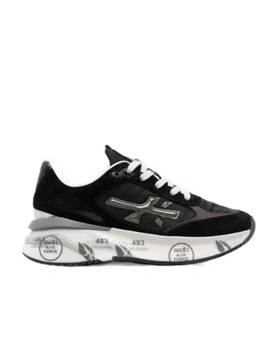 Premiata Logo Low-cut Casual Shoes In Multicolor