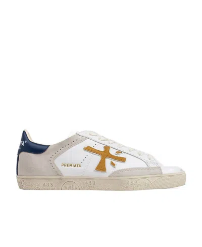 Premiata Logo Low-cut Skate Shoes In Nude