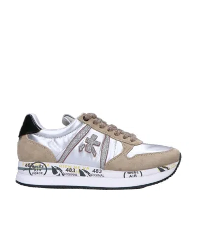 Premiata Logo Low-upper Sports Shoes In White