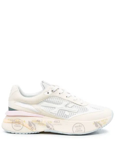 Premiata Sneakers Mit Logo-patch In Neutrals