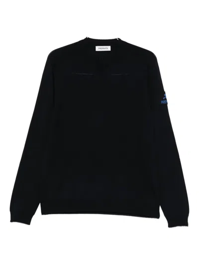 Premiata Logo-plaque Sweater In Blue