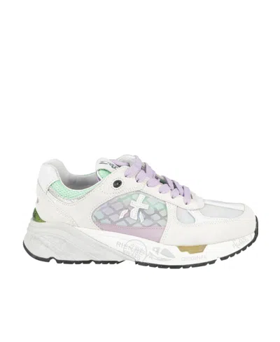 Premiata Logo Sports Shoes In White
