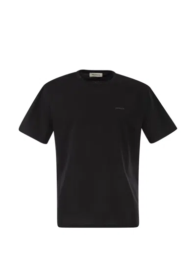 Premiata Cotton T Shirt With Technical Detail And Logo In Black