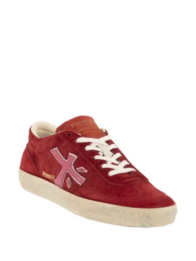 Premiata Logo-detail Sneakers In Red