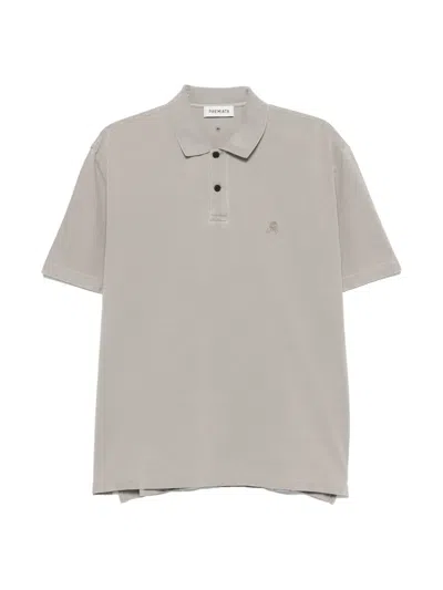 Premiata Logo-embroidered Short-sleeve Polo Shirt In Gray