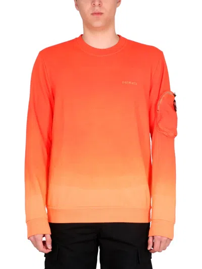 Premiata Logo-print Gradient Sweatshirt In Orange