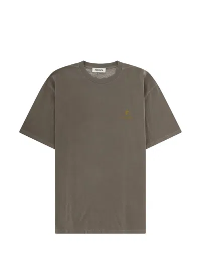 Premiata Grey Logo Crew Neck T-shirt In Gray